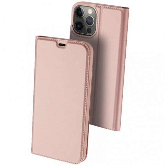 Чехол-книжка Dux Ducis с карманом для визиток для Apple iPhone 15 Pro Max (6.7"), Rose Gold
