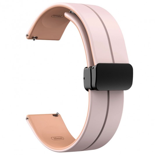 Силіконовий ремінець Classy для Smart Watch 20mm Pink / Beige - зображення 1 