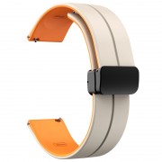 Силиконовый ремешок Classy для Smart Watch 20mm, White / Orange