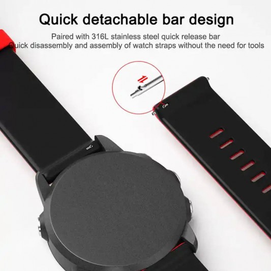 Ремінець Ribby для Smart Watch 20mm Red - зображення 2 