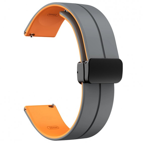Силиконовый ремешок Classy для Smart Watch 20mm Grey / Orange Силиконовый ремешок Classy для Smart Watch 20mm Grey / Orange