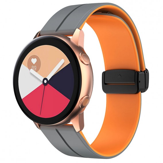 Силіконовий ремінець Classy для Smart Watch 20mm, Grey / Orange