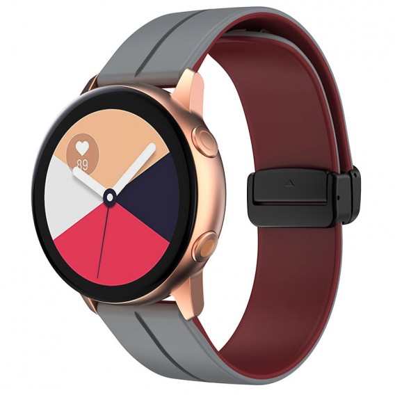 Силіконовий ремінець Classy для Smart Watch 20mm, Grey / Plum