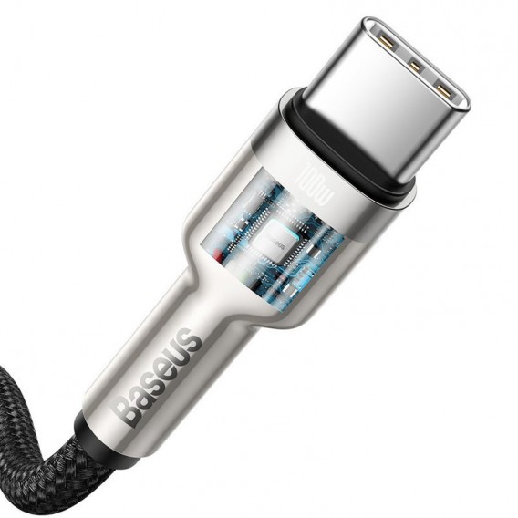 Дата кабель Baseus Cafule Series Metal Type-C to Type-C 100W (1m) (CATJK-C), Черный