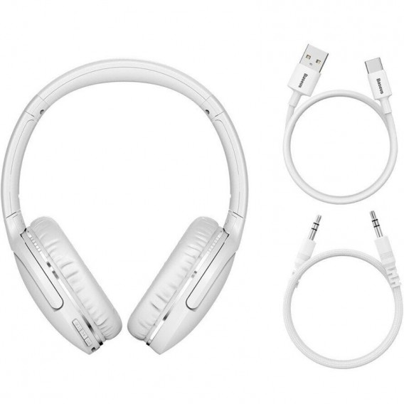 Накладные беспроводные наушники Baseus Encok Wireless headphone D02 Pro (NGTD01030), White