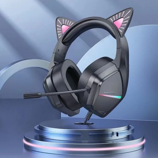 Накладні навушники BOROFONE BO106 Cute cat (USB+3.5mm/2m) Phantom Cat - зображення 4 