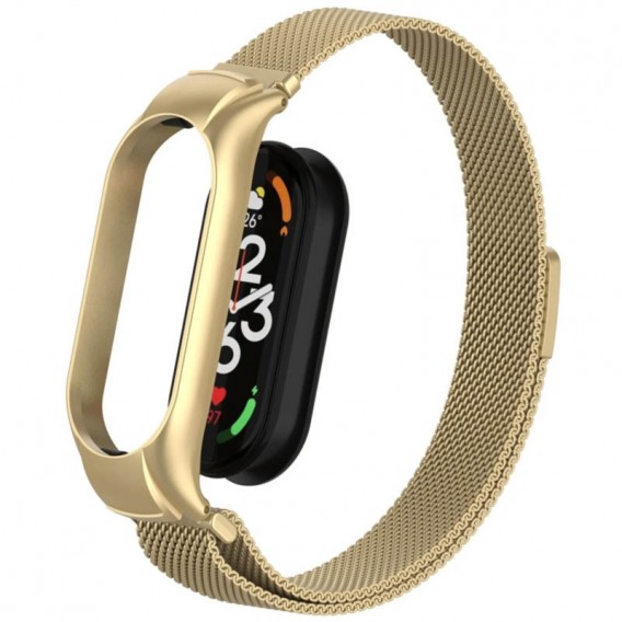 Ремінець Milanese Loop Design для Xiaomi Mi Band 3/4, Vintage gold