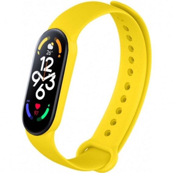 Силіконовий ремінець для Xiaomi Mi Band 7, Жовтий / Neon Yellow