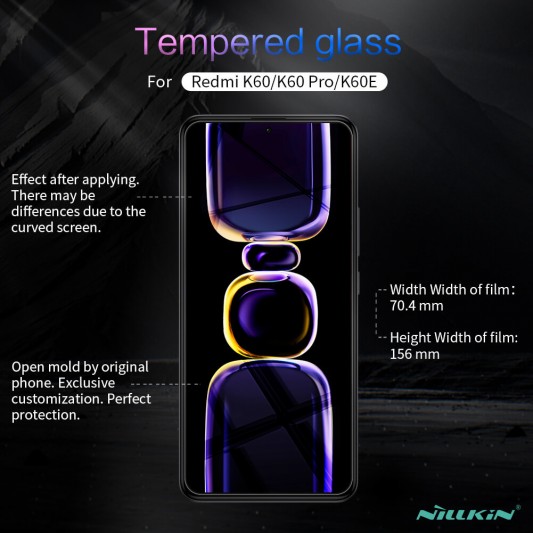 Защитное стекло Nillkin (H) для Xiaomi Redmi K60 / K60 Pro / K60E / Poco F5 Pro Прозрачный - изображение 3