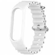 Ремешок Ocean Band для Xiaomi Mi Band 7/6/5/4/3, Белый / White