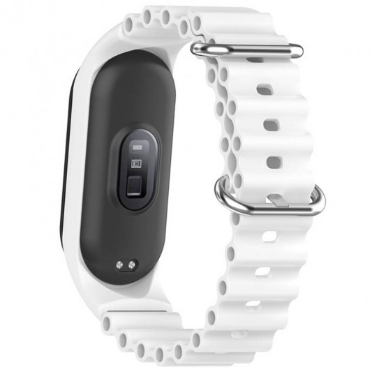 Ремешок Ocean Band для Xiaomi Mi Band 3/4/5/6/7 Белый / White - изображение 2