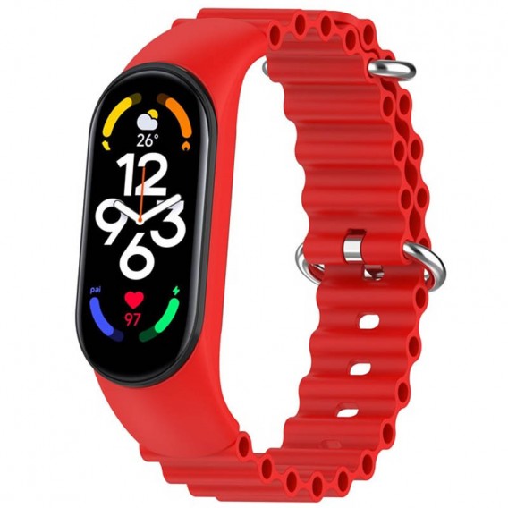 Ремінець Ocean Band для Xiaomi Mi Band 7/6/5/4/3, Червоний / Red
