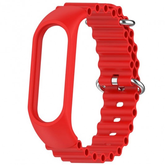 Ремешок Ocean Band для Xiaomi Mi Band 3/4/5/6/7 Красный / Red - изображение 1