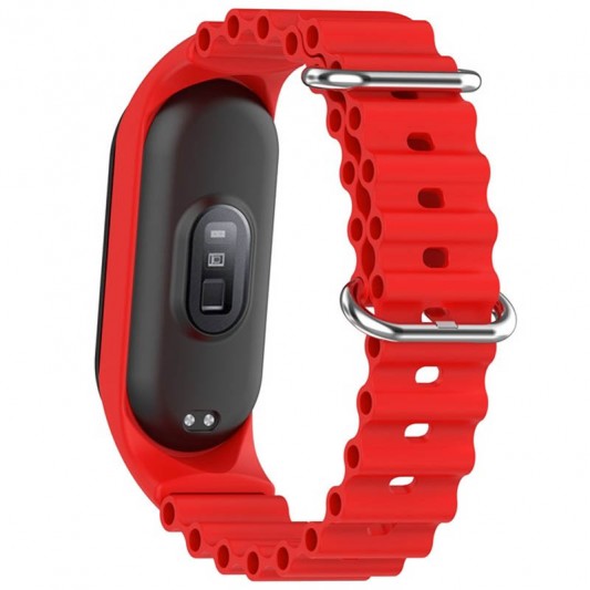 Ремешок Ocean Band для Xiaomi Mi Band 3/4/5/6/7 Красный / Red - изображение 2
