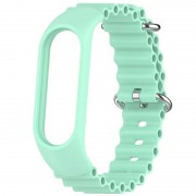 Ремешок Ocean Band для Xiaomi Mi Band 7/6/5/4/3, Бирюзовый / Blue Sea