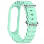 Ремешок Ocean Band для Xiaomi Mi Band 7/6/5/4/3, Бирюзовый / Blue Sea