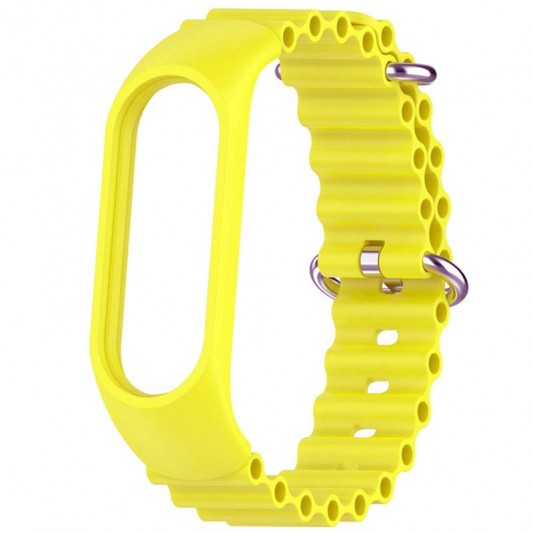 Ремінець Ocean Band для Xiaomi Mi Band 3/4/5/6/7 Жовтий / Flash - зображення 3 