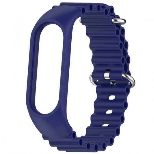 Ремінець Ocean Band для Xiaomi Mi Band 3/4/5/6/7 Синій / Blue - зображення 1 