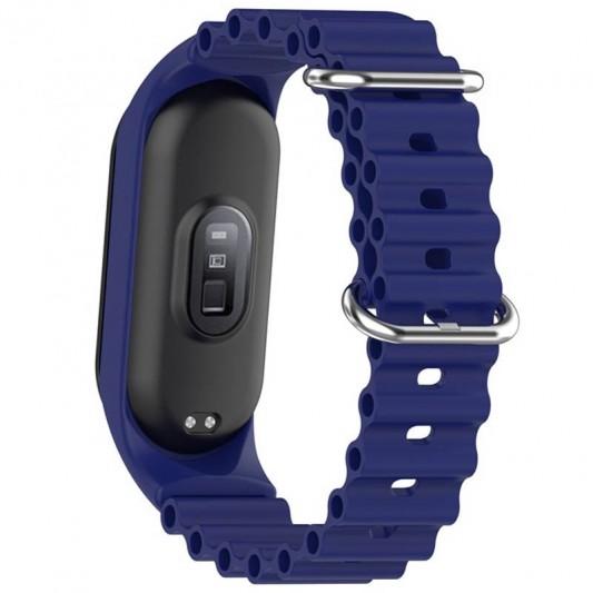 Ремінець Ocean Band для Xiaomi Mi Band 3/4/5/6/7 Синій / Blue - зображення 2 