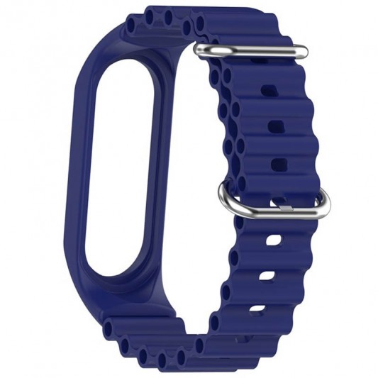 Ремінець Ocean Band для Xiaomi Mi Band 3/4/5/6/7 Синій / Blue - зображення 3 