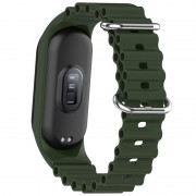 Ремінець Ocean Band для Xiaomi Mi Band 7/6/5/4/3, Зелений / Dark Olive