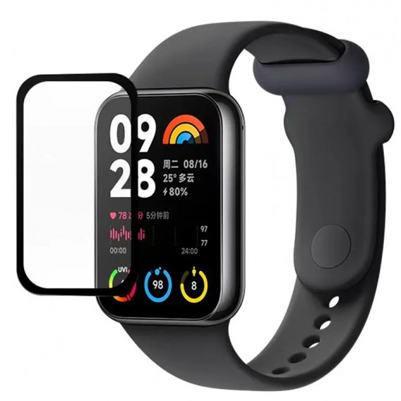Захисна плівка 3D (full glue) для Xiaomi Mi Band 8 Pro, Чорний
