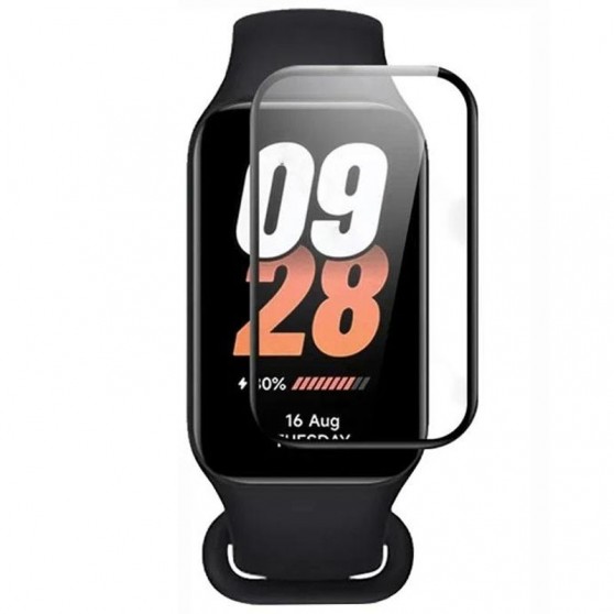 Полимерная пленка 3D (full glue) (тех.пак) для Xiaomi Mi Band 8 Active Черный