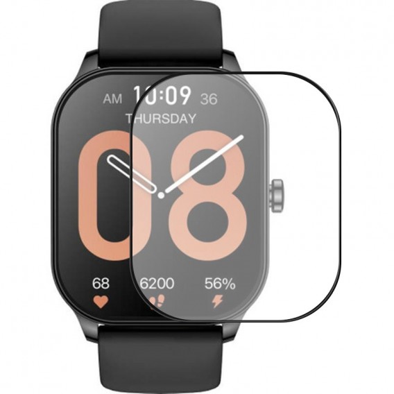 Захисна плівка 3D (full glue) для Xiaomi Amazfit Pop 3S, Чорний