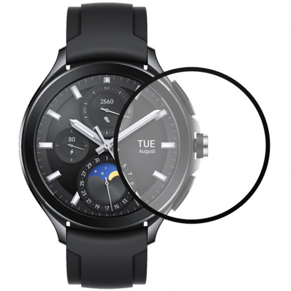 Захисна плівка 3D (full glue) для Xiaomi Watch 2 Pro, Чорний