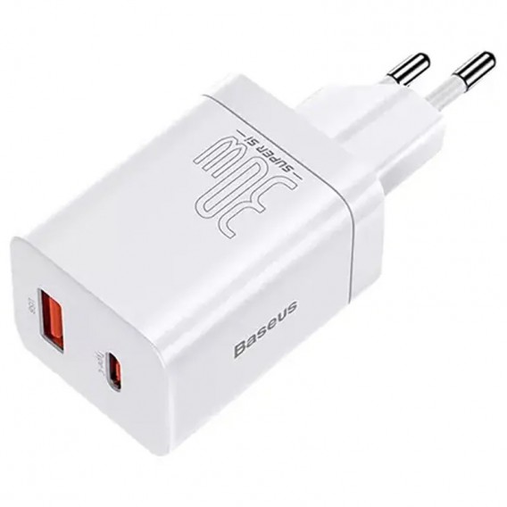 Зарядное для телефона Baseus Super Si Pro Quick Charger 30W (CCSUPP-E), Белый