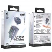 Зарядное для телефона Acefast A53 Sparkling series PD30W GaN (USB-C), Серый