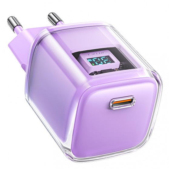 СЗУ Acefast A53 Sparkling series PD30W GaN (1USB-C) Alfalfa purple