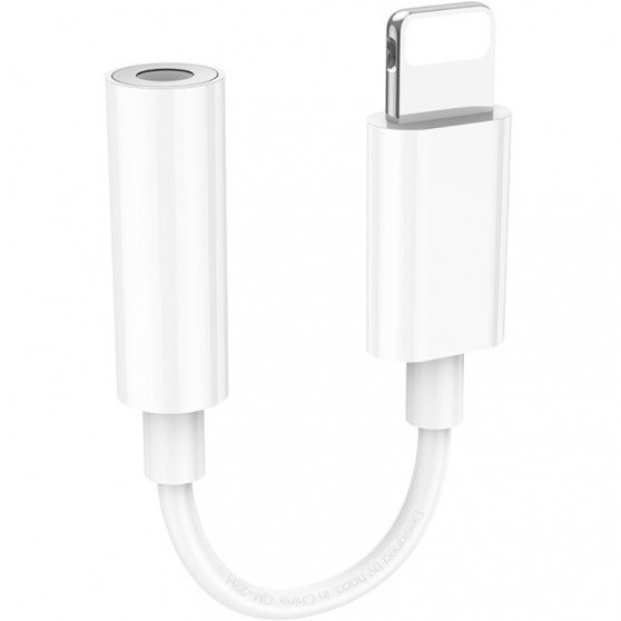 Переходник Hoco LS34 Lightning to 3.5mm AUX, White