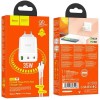 Зарядка для телефона Hoco N33 Start PD35W (2C/1A) + Type-C to Type-C, Білий