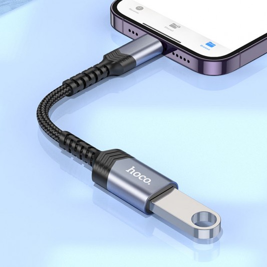 Перехідник Hoco UA24 Lightning male to USB female 2.0 - зображення 3 