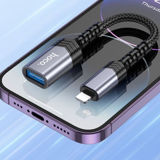 Перехідник Hoco UA24 Lightning male to USB female 2.0 - зображення 4 