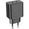 Зарядное устройство для iPhone 15 Pro Max - Hoco N35 Streamer PD45W (2C), Черный