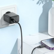 Зарядное устройство Hoco CS22A Value PD30W + Type-C to Lightning, Черный