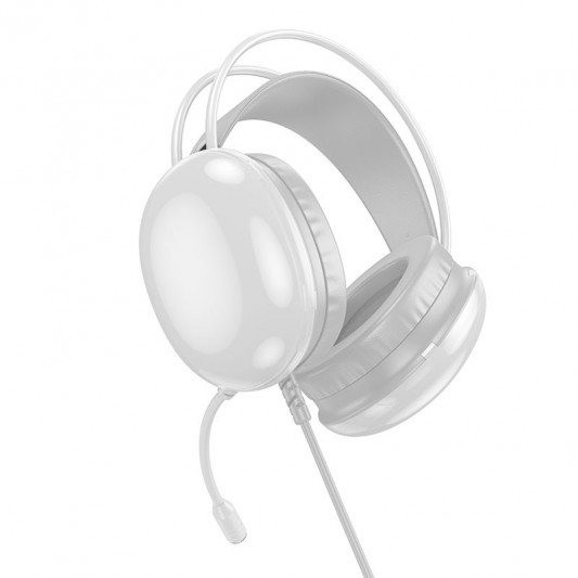 Накладные наушники Hoco W109 Rich gaming (USB+3.5mm/2m) White - изображение 1