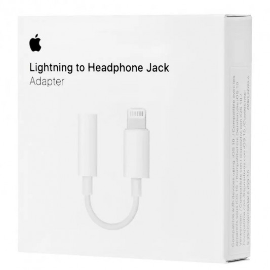 Перехідник Lightning to 3.5 mm Jack Audio Adapter for Apple (AAA) (box), White - зображення 2 