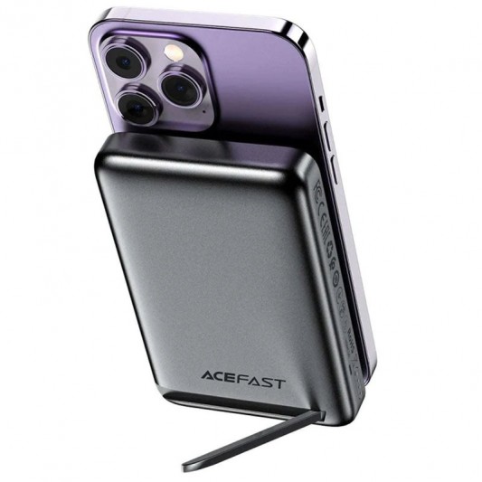 Портативное ЗУ Power Bank Acefast M6 PD20W с БЗУ 10000 mAh Black - изображение 1
