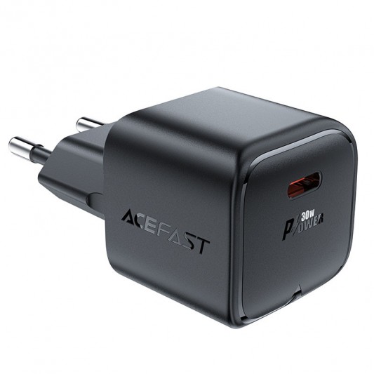 СЗУ Acefast A77 mini PD30W GaN (1USB-C) Black - изображение 1