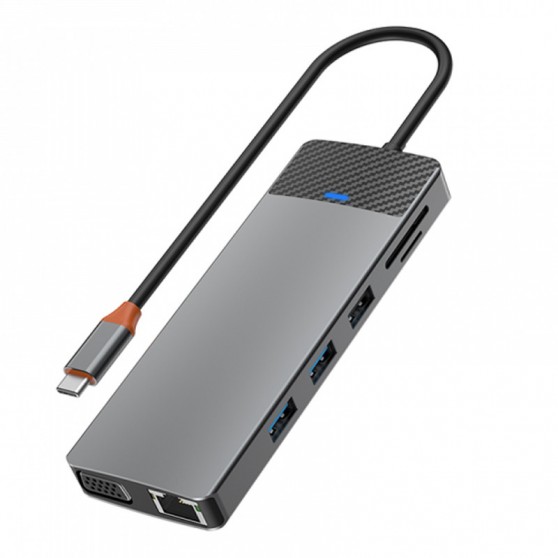 Переходник HUB WIWU Linker Series 12 in 1 Pro, Grey
