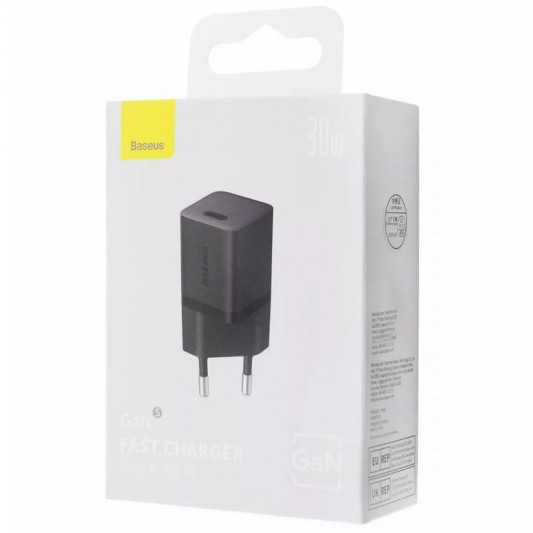 СЗУ Baseus GaN5 Fast Charger (mini) PD30W (1USB-C) (CCGN070) Black - изображение 1