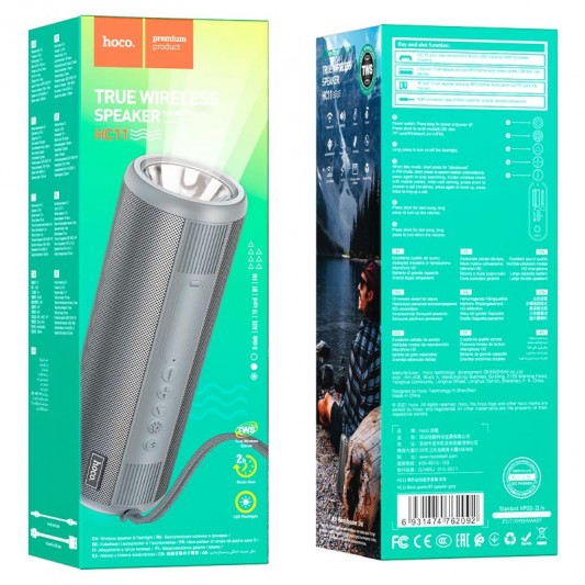 Bluetooth Колонка Hoco HC11 Bora sports Сірий - зображення 3 