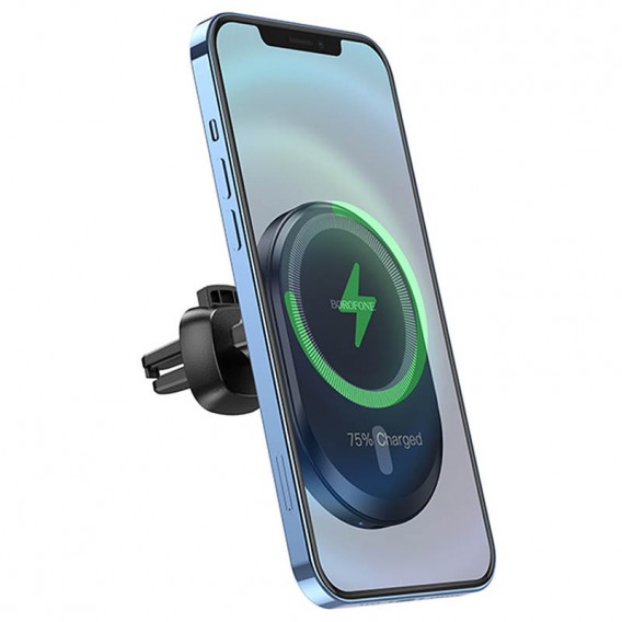 Автотримач із бездротовою зарядкою Borofone BH201, Чорний