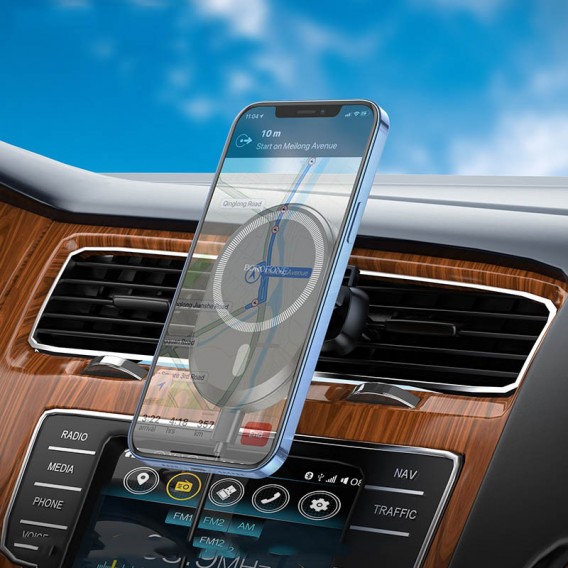 Автотримач із бездротовою зарядкою Borofone BH201, Чорний