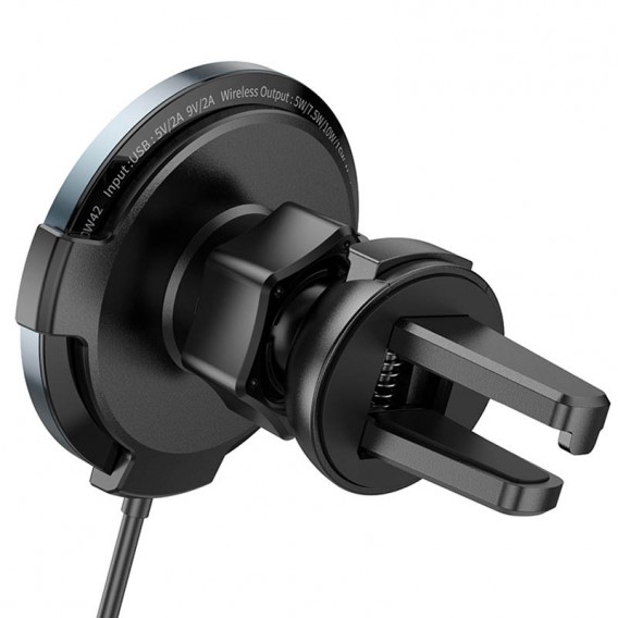 Автотримач із бездротовою зарядкою Hoco CW42 магнітний, Black