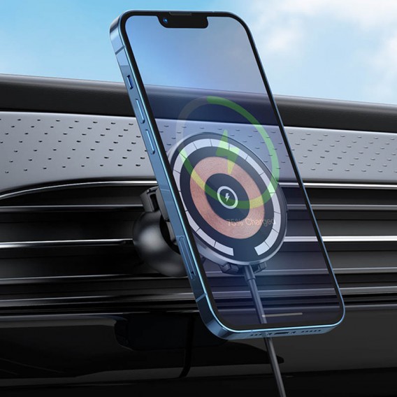 Автотримач із бездротовою зарядкою Hoco CW42 магнітний, Black