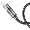 Дата кабель Hoco U122 Lantern Transparent Discovery Edition Type-C to Lightning, Чорний